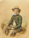 Johann Friedrich Dietler, Jeune garçon, 1849, aquarelle sur papier