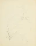 Albert Edgar Yersin, Paysage de montagne, 1980, crayons sur papier