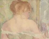Gustave François, Jeune femme de dos, huile sur toile