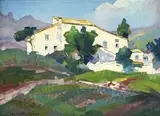 Raoul van Maldère, Mas provençal, 1928, huile sur toile