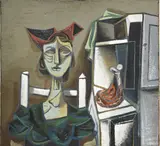 Nadia Benois, Nature morte cubiste, huile sur toile