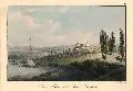 Carl August Richter, Pirna und Schloss Sonnenstein, Um 1820, Kolorierte Umrißradierung