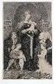 Moritz Steinla, Die Hohlbeinsche Madonna, 1841, Kupferstich auf gebräuntem Papier