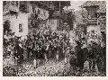 Friedrich Wilhelm Zimmermann, Bergfest. 2. H. 19. Jh, Kupferstich auf China, auf Bütten aufgewalzt, nach einem Motiv von Franz von Defregger, dessen Signatur und Datierung in der Darstellung