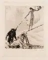 Auf der Schaukel by Richard Müller, 1922, Radierung mit Tonplatte, sold Dec 2007
