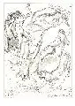 Hans Wildermann, Orphika III - Tod des Orpheus, 1921, Federzeichnung in Tusche, laviert