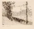 Walter Zeising, Dresden: Palaisgartenblick, 1912, Radierung