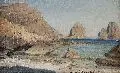 Albert Hertel, Capri, 1865, Öl auf Leinwand, auf Malpappe aufgezogen