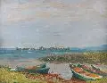 Carl Friedrich Felber, Chiemsee, 1921, Öl auf Leinwand