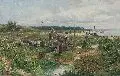 Jacques Matthias Schenker, Boddenlandschaft, Um 1900, Öl auf Leinwand