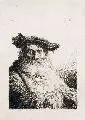 Ferdinand Bol, Alter Mann mit Bart und Samtkappe, 1642, Radierung