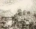 Johann Christian Klengel, Wassermühle, 1773, Radierung auf Bütten