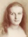 Hugo Erfurth, Portait einer jungen Dame, 1918, Silbergelatineabzug, getont, auf Untersatzkarton montiert