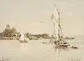Themistokles von Eckenbrecher, Potsdam (Jungfernsee), 1890, Farblithographie