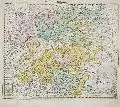Johann Christoph Homann, Thuringiae Tabula Generalis, 1738, Kupferstich, koloriert