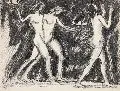 Ludwig von Hofmann, Drei weibliche Akte, tanzend, zwei Feuerschalen tragend