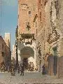 Hans Hartmann, Domplatz in Albenga (Riviera), 1899, Öl auf Leinwand