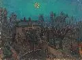 Erhard Hippold, Garten mit Mond (Blick auf den Garten der Villa Sorgenfrei)