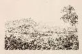 Ludwig Richter, Potschappel und der Windberg, 1820, Radierung aus dem Zyklus "70 Malerische An- und Aussichten der Umgegend von Dresden"
