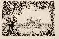 Ludwig Richter, Das Jagdschloss Moritzburg, 1820, Radierung aus dem Zyklus "70 Malerische An- und Aussichten der Umgegend von Dresden"