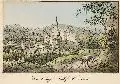 Carl August Richter, Das Königl. Schloss Wesenstein, Um 1830, Altkolorierte Umrißradierung