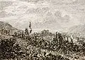 Ludwig Schnell, Monte Reale bei Palermo, Kupferstich nach C
