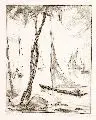 Georg Hermann Gelbke, An der Alster, 1921, Radierung in Braun