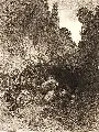 Rudolf Jettmar, Felslandschaft, Radierung