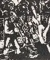 Fritz Schulze, Kriegsinvaliden, Holzschnitt auf Bütten