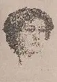 Hans Unger, Bildnis der Frau des Künstlers, Um 1910, Lithographie auf braunem Papier