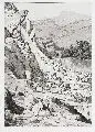 Max Klinger, Der Bergsturz, 1881, Radierung