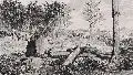 Max Klinger, Simplicissimus in der Wald-Einöde, 1881, Radierung