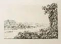 Ludwig Richter, Der Sonnenstein und Pirna, 1820, Radierung