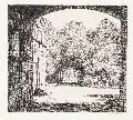 Adolf Schinnerer, Landschaft, Radierung auf chamoisfarbenen Bütten