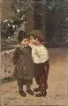 Marie Mizi Wunsch, Kleines Geheimnis, Um 1880, Öl auf Holz
