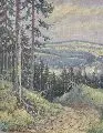 Max Oehler, Waldlandschaft bei Absberg, Öl auf Leinwand