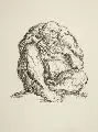 Otto Hettner, Figur, Lithographie auf Bütten