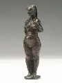 Walter Howard, Stehender Mädchenakt, Bronze, braun patiniert