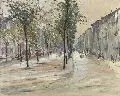 Wilhelm Claus, Johann-Georgen-Allee zu Dresden, 1910, Öl auf Leinwand