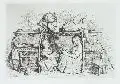Hugo Bürkner, Spielende Kinder im Garten, 1866, Radierung