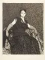 Portrait einer jungen Dame im schwarzen Kleid by Hubert von Herkomer, Um 1888, Radierung, sold Jun 2006