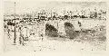 Paul Paeschke, Dresdner Augustusbrücke, Radierung