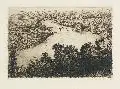 Adolf Schinnerer, Am Neckarufer (?), Um 1910, Radierung in Braun