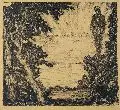 Hans Unger, Sonnenaufgang, Lithographie auf gelbem Papier