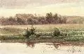 Landschaft mit Fluß by Eduard Emil August Leonhardi, Aquarell auf Papier, sold Mar 2006