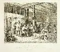 Ludwig Richter, Dorf Schaenke, 1833, Radierung nach einem Gemälde von L