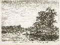 Johann Gottlob Stamm, Gegend, aus dem Friedrichstädter Gehege bey Dresden, Um 1790, Radierung nach J