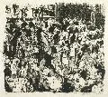 Erich Büttner, Tanztee, 1917, Lithographie auf graugrünem Bütten