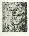 Erhard Hippold, Selbstbildnis mit Gussy, 1933, Radierung