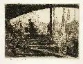 Walter Zeising, Marktszene, 1908, 2 Radierungen in Schwarzbraun